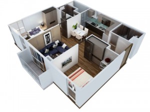 Phối cảnh căn hộ mẫu